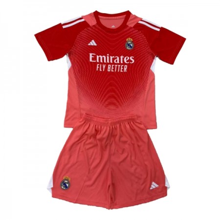 Real Madrid Målmand Børn 2025-26 Rød - Fodboldtrøjer (S/S)